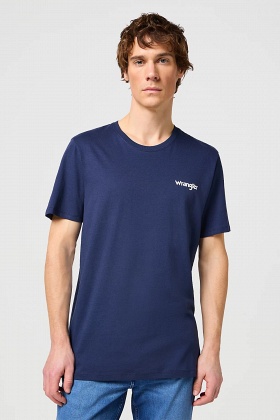 Wrangler 2 Pack Sign Off T-Shirts - Navy and White