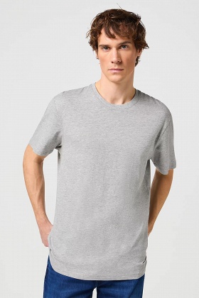 Wrangler 2 Pack Short Sleeve T-Shirts - Mid Grey and White